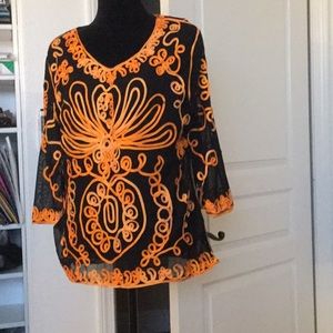 Orange blouse